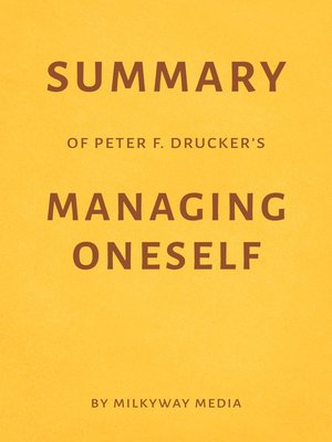 cover image of Summary of Peter F. Drucker's Managing Oneself